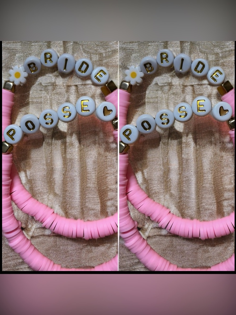 2 bracelet sets - 4 pieces total - Bride Posse